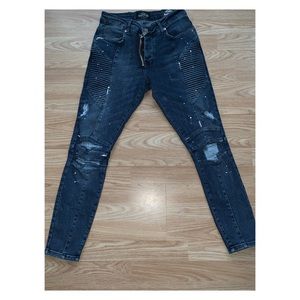 NWT men’s Black Island by Sernes Anarchy distress